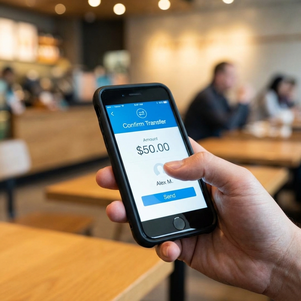 Sending money on phone