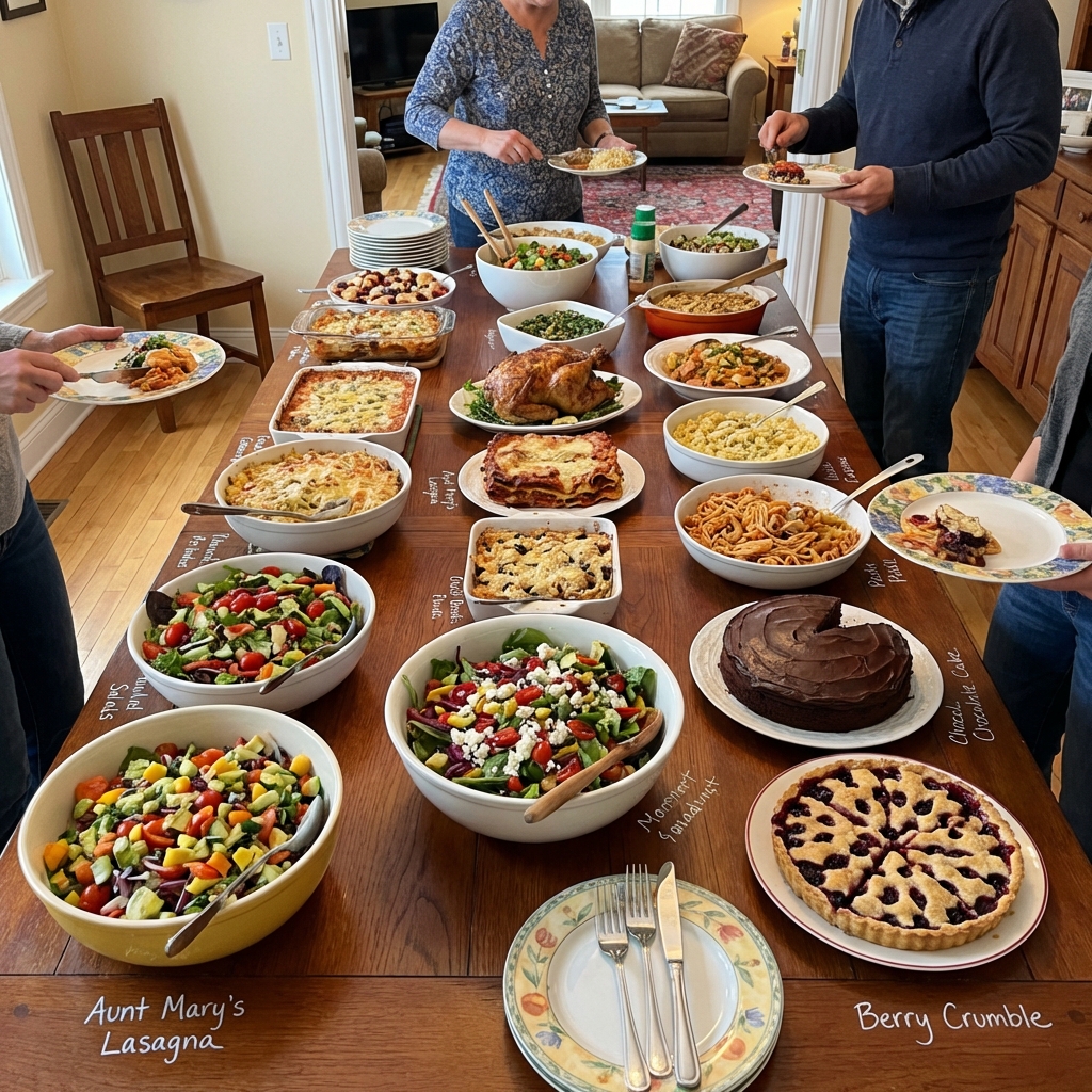 Potluck table