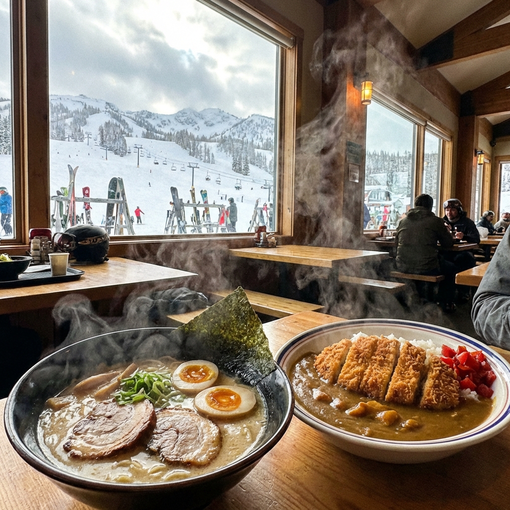 Meal at the ski resort